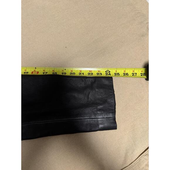 Barneys Originals Leather Jacket Womens 20 Black Biker Moto Asymmetrical Zip - Picture 13 of 16